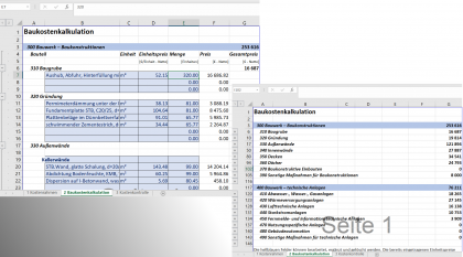 Kostenberechnung Hausbau Excel
